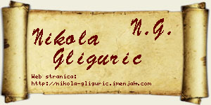 Nikola Gligurić vizit kartica